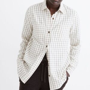 Like New! Madewell Flannel Classic Ex-Boyfriend Shirt in Windowpane in Size XS